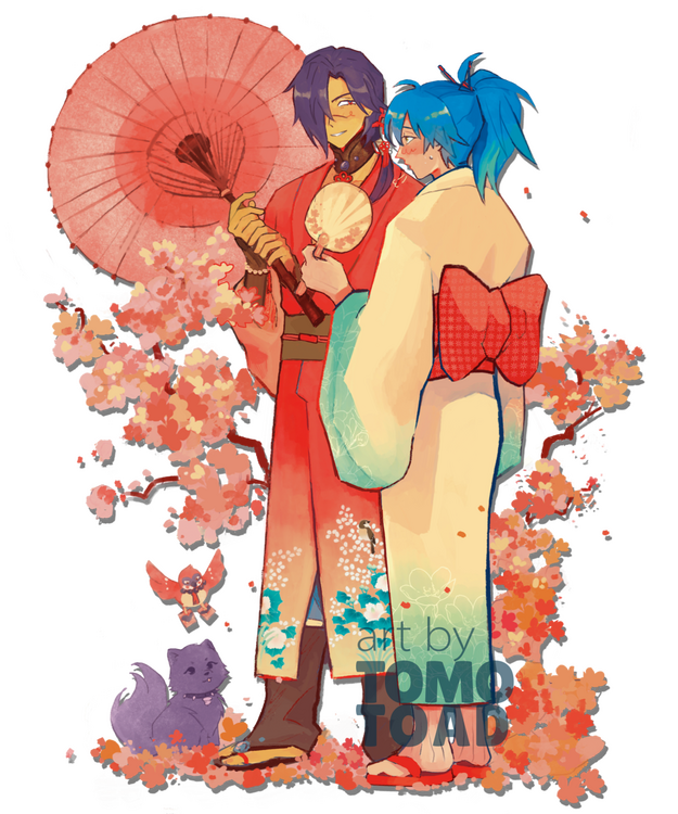 Koujaku and Aoba from DRAMAtical Murder Koujaku and Aoba from DRAMAtical Murder